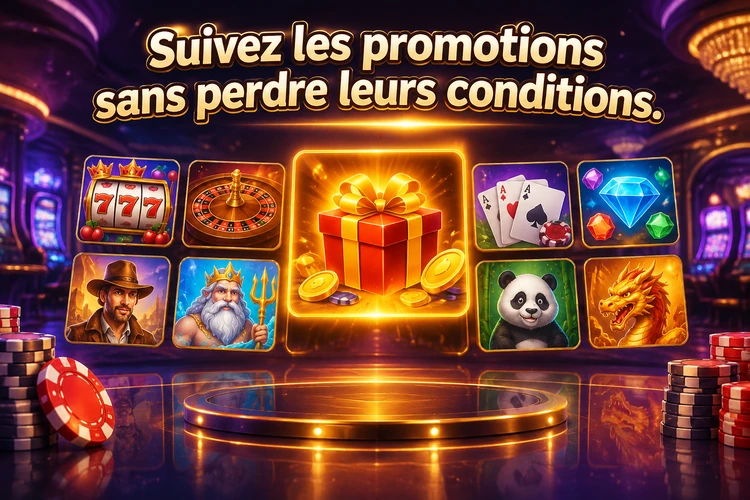 Suivez les promotions sans perdre leurs conditions